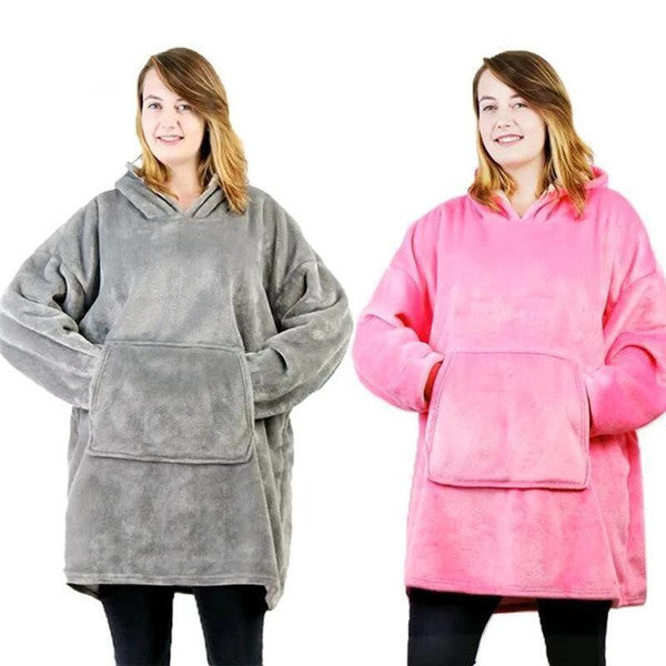 CozyWrap Winter Blanket Hoodie – Ultra-Soft, Reversible Fleece with Extra-Large Hood & Pocket